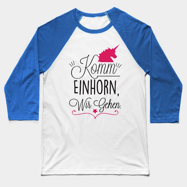 Komm Einhorn, wir gehen Baseball T-Shirt by nektarinchen